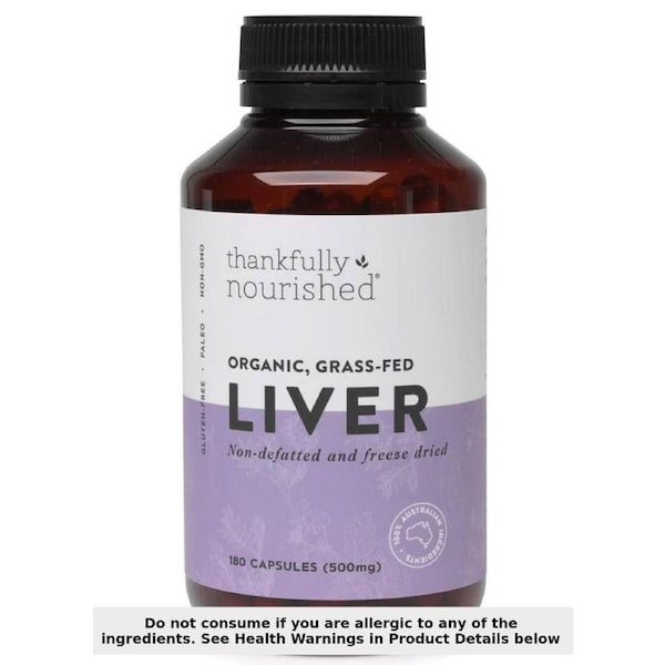 Thankfully Nourished Australian Organic Liver 180 Capsules