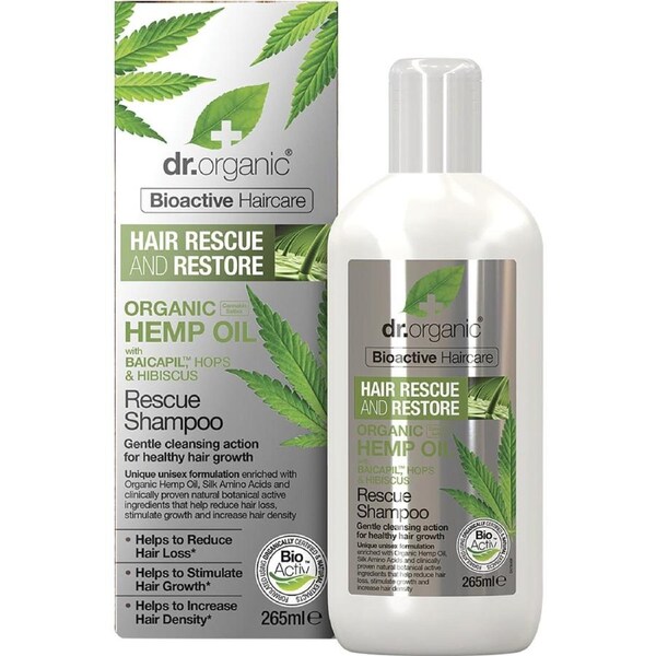 Dr Organic Hemp Oil Rescue & Restore Shampoo 265ml