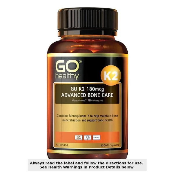 GO Healthy K2 180mcg Advanced Bone Care 30 soft capsules