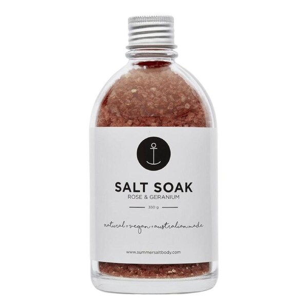 SUMMER SALT BODY Salt Soak Rose & Geranium 350g