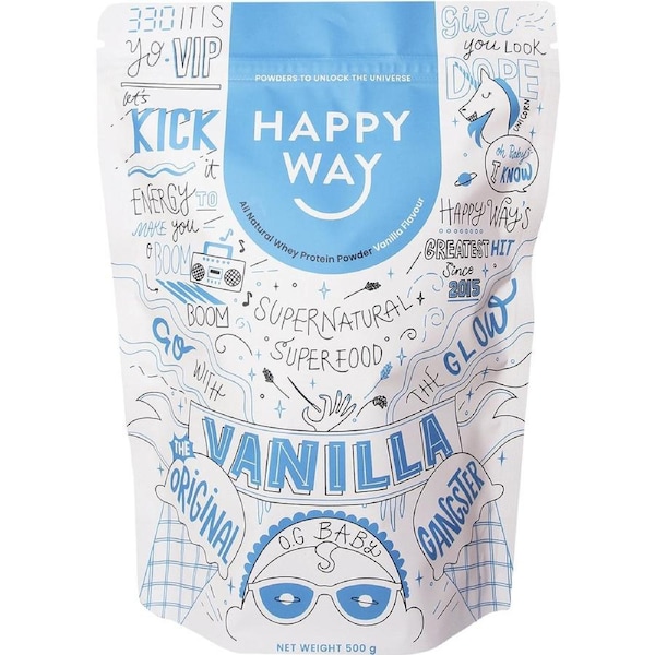 Happy Way Whey Protein Powder Vanilla 500g