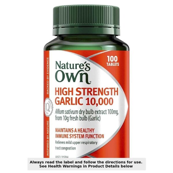 Nature's Own High Strength Garlic 10000mg 100 Tablets