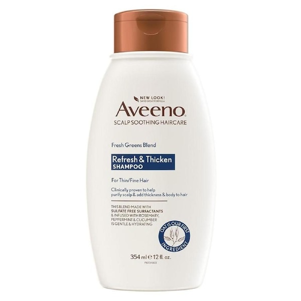 Aveeno Fresh Greens Blend Refresh and Thicken Shampoo 354ml