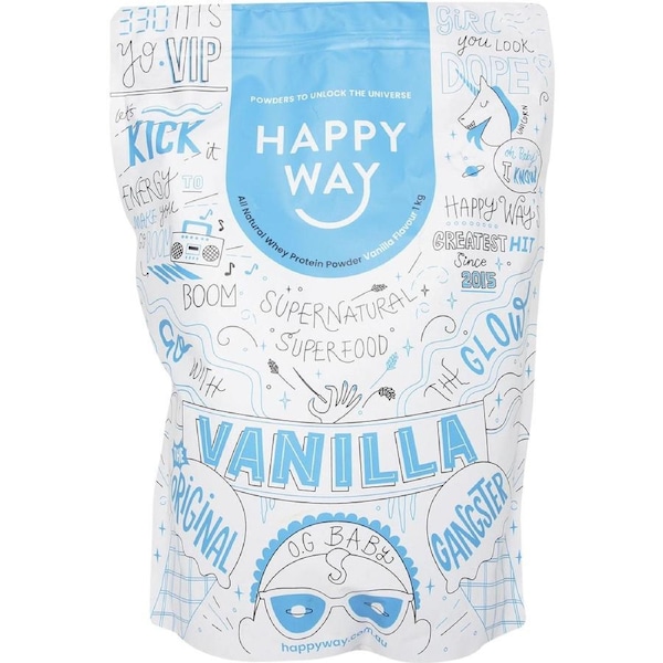 Happy Way Whey Protein Powder Vanilla 1kg