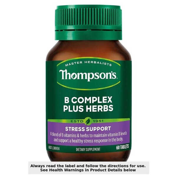 Thompsons B Complex Plus Herbs 60 Tablets