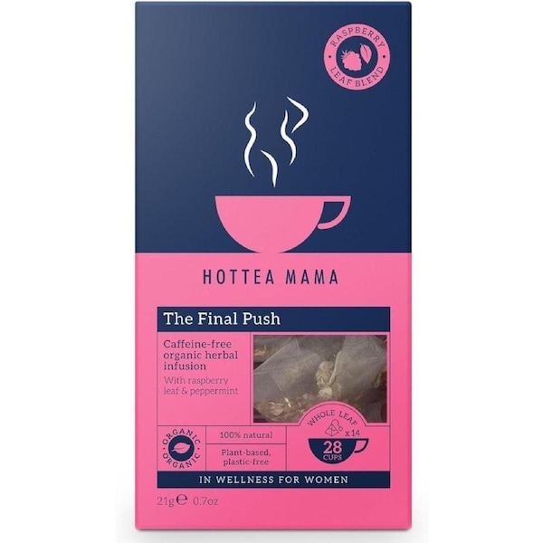 Hottea Mama Organic The Final Push Raspberry Leaf Tea 14 Pack