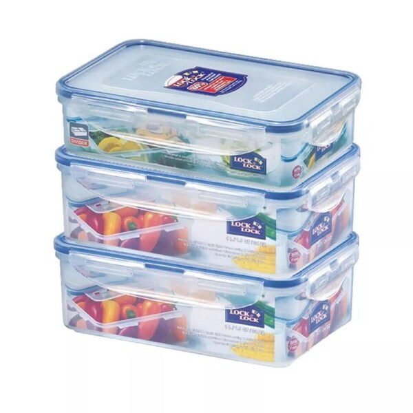 Lock & Lock 3pc Rectangle Container Set - 3 Piece