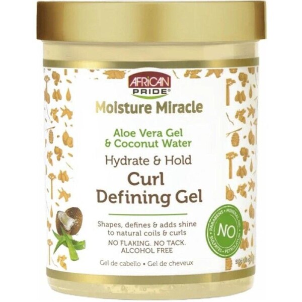 African Pride Moisture Miracle Aloe & Coconut Water Curl Defining Gel 510g(18oz)