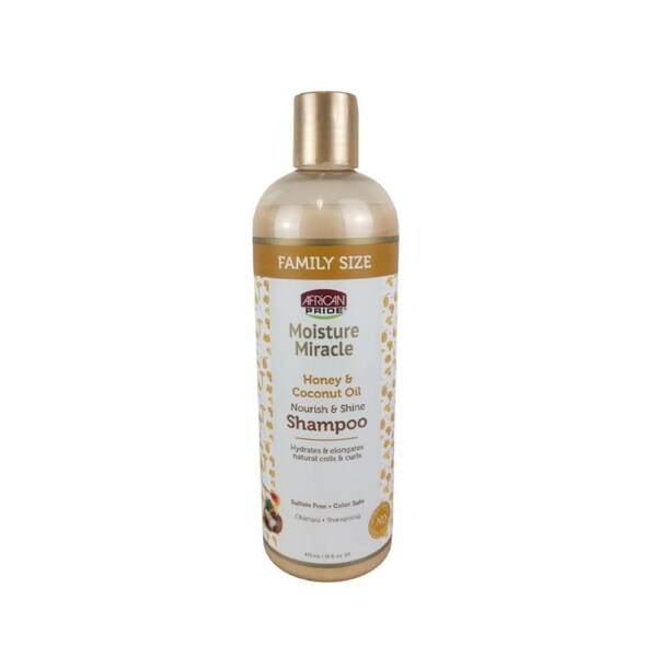 African Pride Moisture Miracle Honey & Coconut Oil Nourish & Shine Shampoo 473mL(16oz)