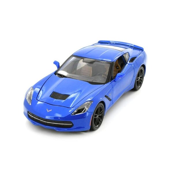 Maisto Licensed 1:18 Scale Chevrolet Corvette Stingray Z-51 Coupe 2014 Diecast Model Car Blue