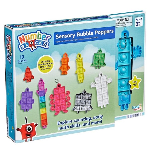 Numberblocks Sensory Bubble Poppers One to Ten 10pc Set
