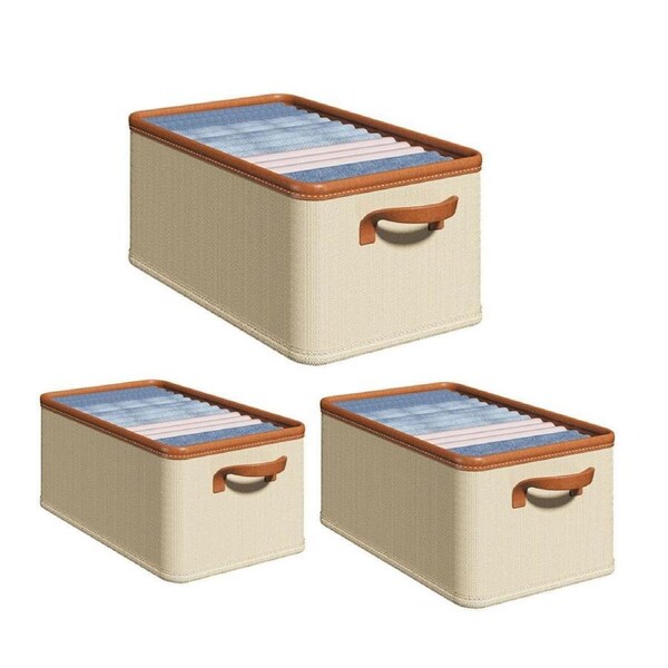 3pcs Storage Box Clothes Organizer Folding Storage Bins Home Closet Organization