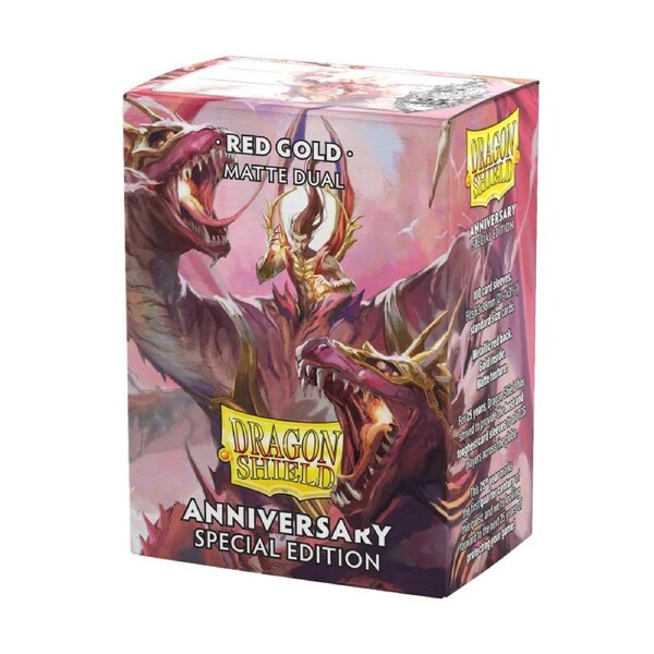 Dragon Shield: Sleeves Matte Dual Anniversary Special Edition: Red Gold
