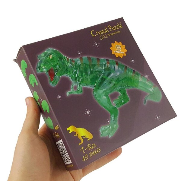 3D Green T-Rex Crystal Puzzle