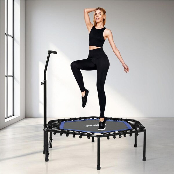 Centra 48" Mini Trampoline Rebounder Bungees Fitness Cardio Exercise Home Gym