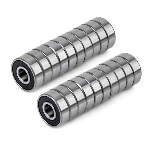 20pcs Longboard Skate Wheel 608rs Bearings Skateboard Scooter Roller Sealed Ball