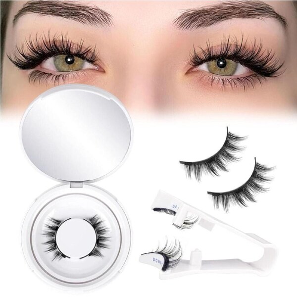Natural Eyelashes 5-9mm Reusable Lashes Kit Applicator No Glue Needed