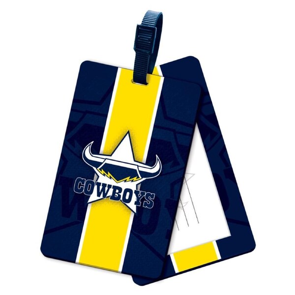 North QLD Queensland Cowboys NRL Kids Rubber Luggage Tag