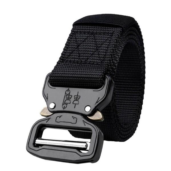 Army Waist Military Quick Release Mens Outdoor Tactical Belt Nylon Black