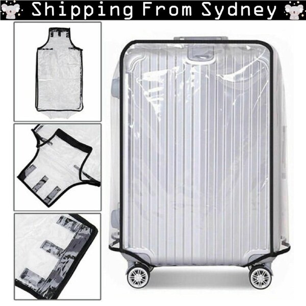 28" Clear PVC Travel Luggage Protector Transparent Waterproof Suitcase Cover