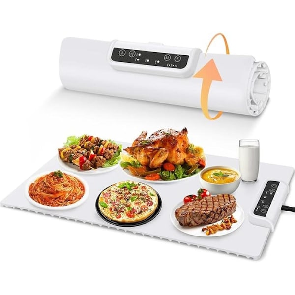 Silicone Electric Warming Tray Portable Food Warming Mat Roll Up Heating