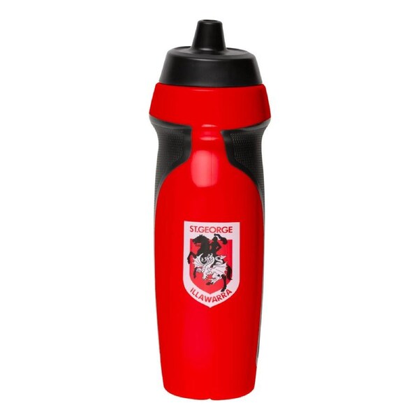 St George Dragons NRL 2025 Sports Drink Water Bottle with Rubber Grip