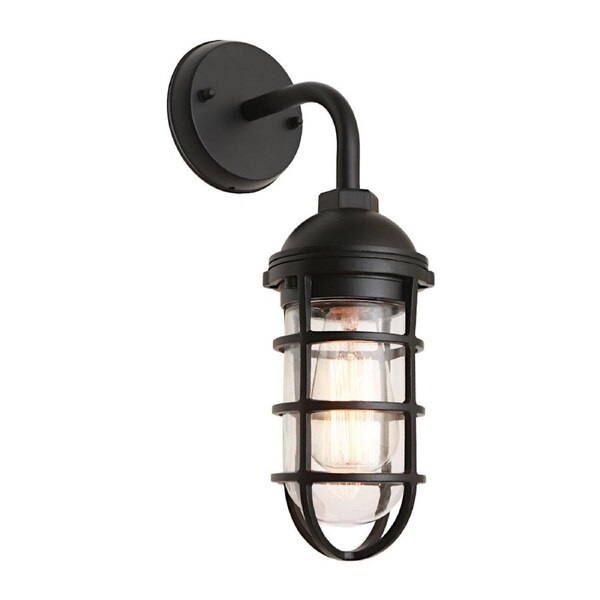 Newport 1lt Exterior Wall Light Black