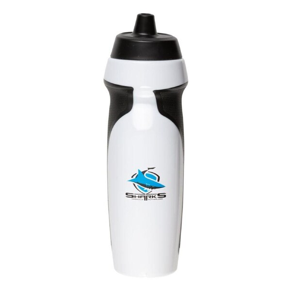 Cronulla Sharks NRL 2025 Sports Drink Water Bottle with Rubber Grip