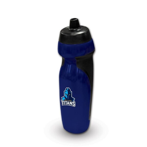 Gold Coast Titans NRL 2025 Sports Drink Water Bottle with Rubber Grip
