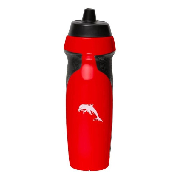 Dolphins NRL 2025 Sports Drink Water Bottle with Rubber Grip