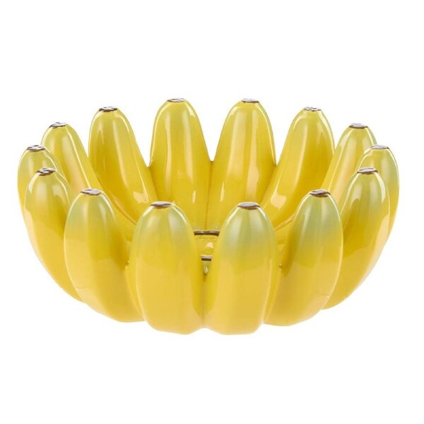 Emporium Pierson Hunter Ceramic Banana Bowl Yellow 24x24x9.5xm