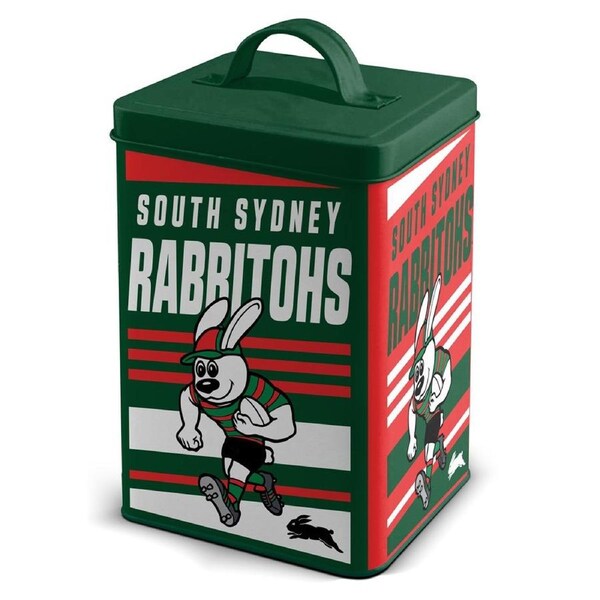 South Sydney Rabbitohs NRL Cookie Storage Tin with Full Colour Logo Design