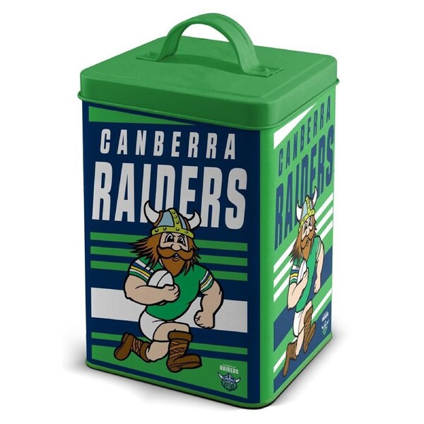 Canberra Raiders NRL Cookie Storage Tin with Full Colour Logo Design