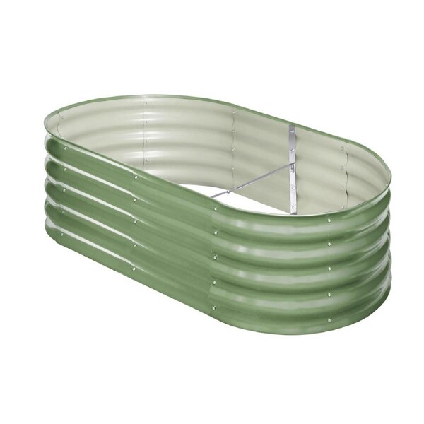 Livsip Garden Bed 160x80x42cm Planter Box Raised Container Galvanised Green