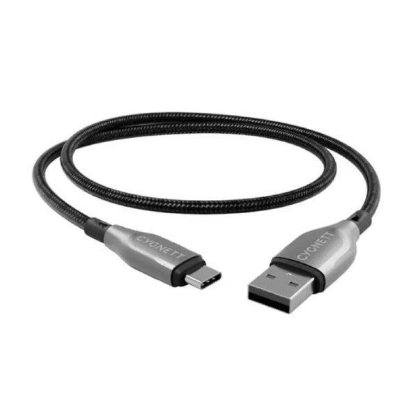Cygnett - Armoured 1m USB-C to USB-A Cable - Black