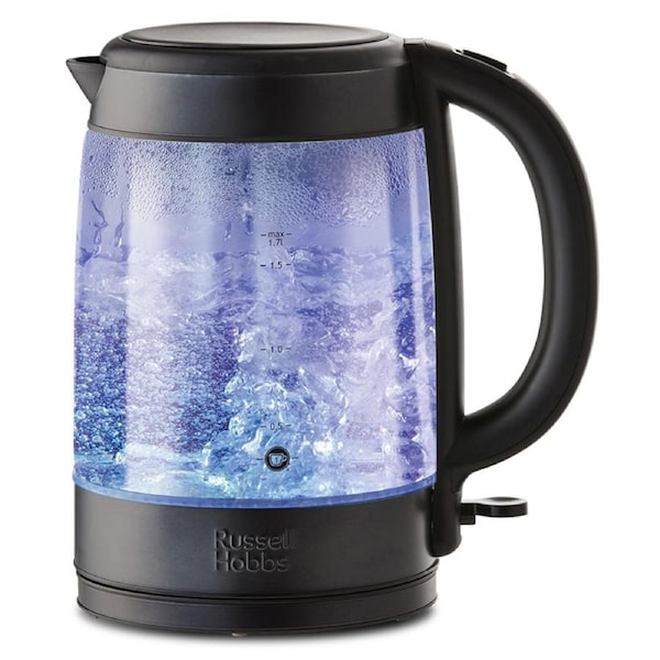 Russell Hobbs Brooklyn Glass Kettle Black Stainless Steel RHK172BCH