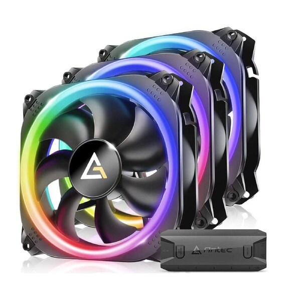 Antec Prizm 120 ARGB Performance cooling Fan 3 Packs with ARGB Controller