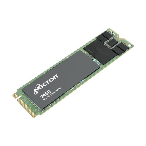 Micron 7450 Pro 960GB Gen4 NVMe Enterprise SSD M.2 5000/1400 MB/s R/W 520K/82K IOPS 1700TBW 1DWPD 2M hrs MTTF Server Data Centre 5yrs