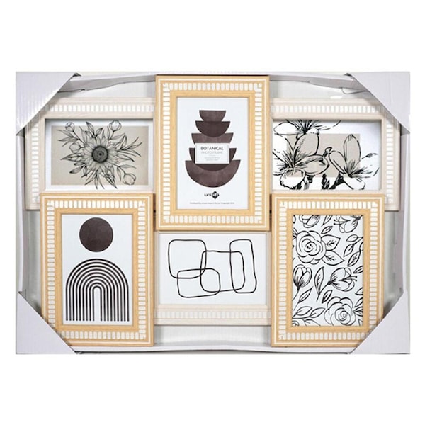 Unigift Botanical Collage 6-Openings Photo Frame Home Decor Picture Holder