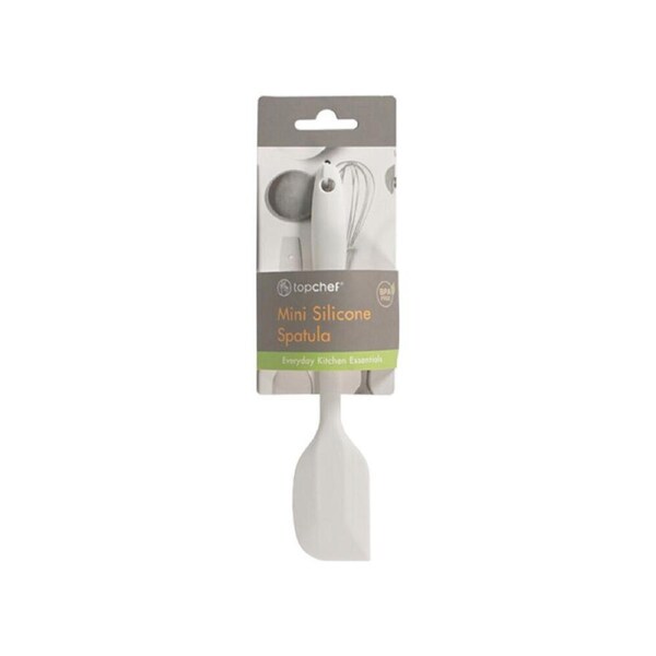 Topchef Compact Non Stick Mini Silicone Spatula Flexible Scrapper White
