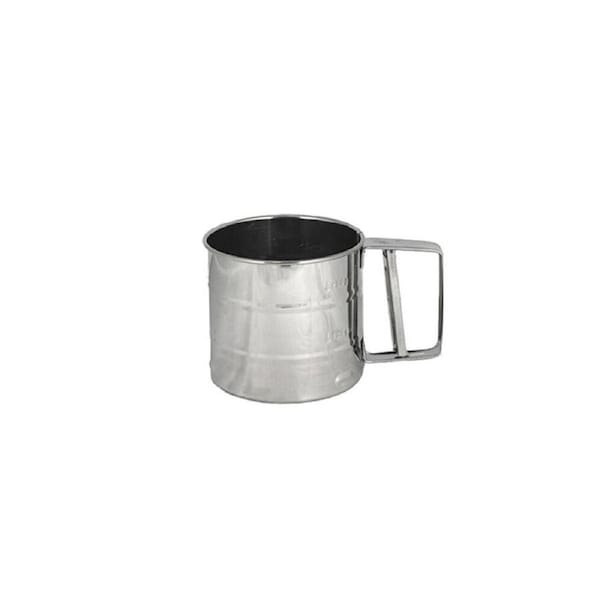 Topchef Stainless Steel 3 Cup Flour Crank Handle Sifter Kitchen Baking Tool