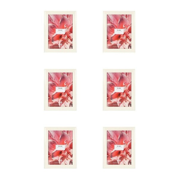 6PK Unigift Dahlia Photo Frame Picture Holder Home Decor White A4 21x29cm