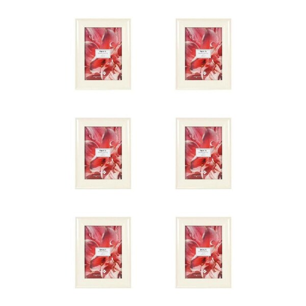 6PK Unigift Dahlia Photo Frame Picture Holder Home Decor Display White 13x18cm