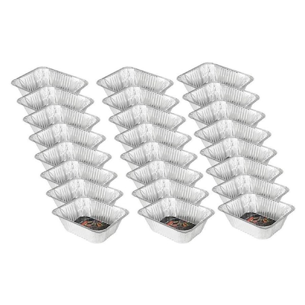 24PK Topchef Large Rectangle Deep Aluminium Foil BBQ Food Serving Tray 32x26cm