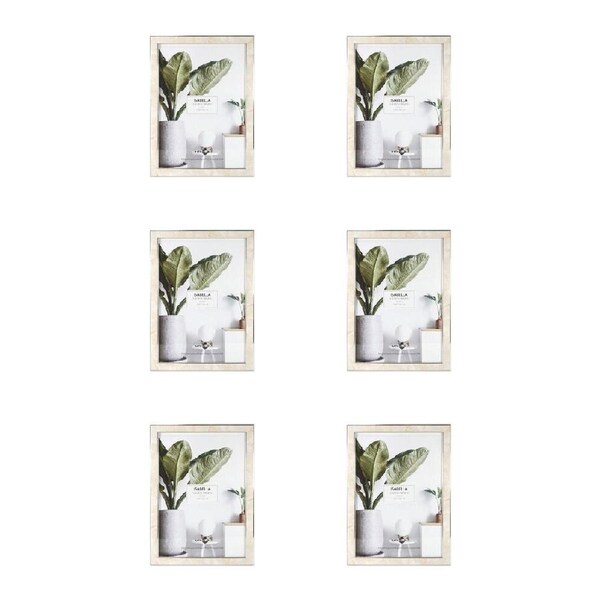 6PK Unigift Isabella A4 Photo Frame Picture Holder Home Desk Decor Brown 21x29cm