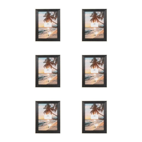 6PK Unigift Maui A4 Photo Frame Picture Holder Home Decor Display Black 21x29cm