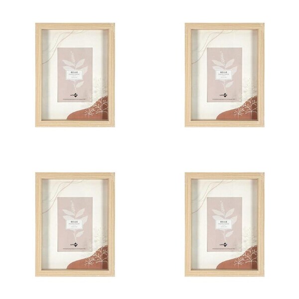 4PK Unigift Belle Frame Picture Holder Decor For 10x15cm/18x24cm Photo Natural