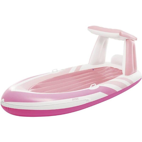 Intex Pink Paradise Inflatable Outdoor Water Pool Boat Float 244x119x97cm
