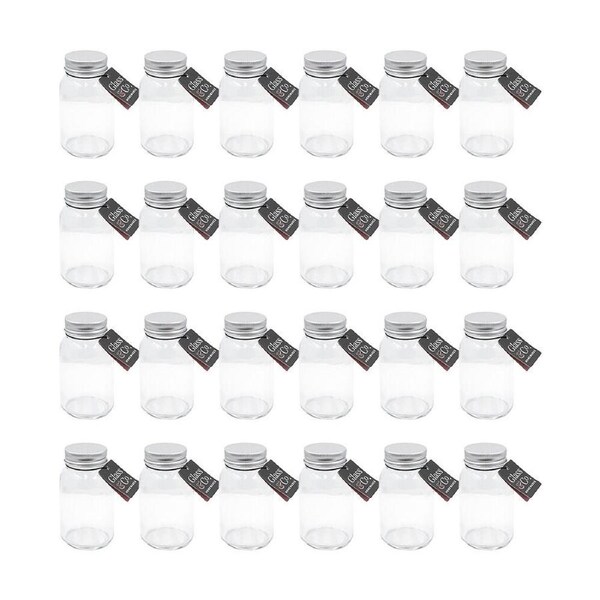 24PK Glass & Co Juno Spice Glass Jar Clear w/ Stainless Steel Lid 160ml