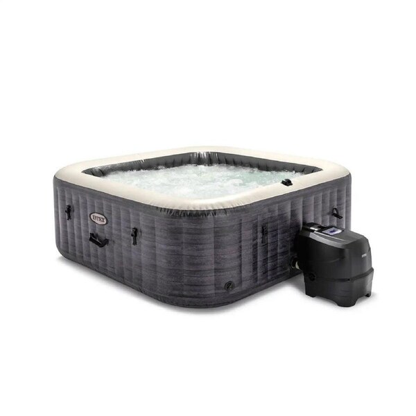 Intex 6-Person Greystone Deluxe Square Outdoor Bubble Spa Set 220-240V 6y+